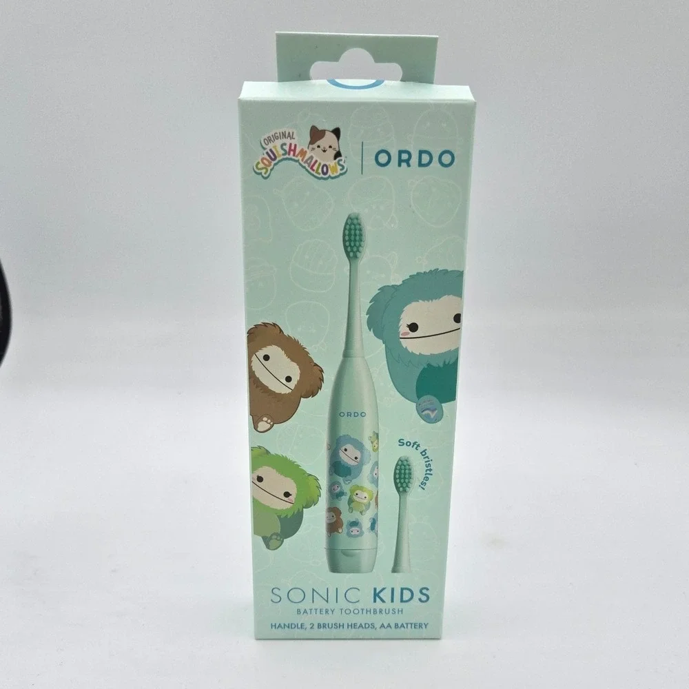 Ordo Squishmallows Sonic Kids Battery Toothbrush‎ - New Sealed - 2 Brush Heads